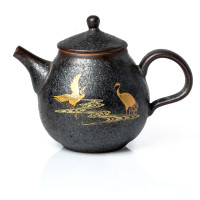 Set di teiera e tazze -Airone d'oro-