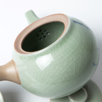 Lotus-Teekanne -celadon- mit Tasse